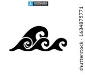 wave icon or logo isolated sign ... | Shutterstock .eps vector #1634875771