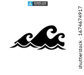 wave icon or logo isolated sign ... | Shutterstock .eps vector #1674674917
