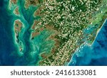 Small photo of Assateague on the Move. Assateague, Chincoteague, and Wallops provide a rare example of overlapping barrier islands. All of them are constantly. Elements of this image furnished by NASA.