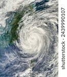 Small photo of Typhoon Megi 20W over Taiwan. Typhoon Megi 20W over Taiwan. Elements of this image furnished by NASA.