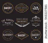 bakery badge design set | Shutterstock .eps vector #543227581