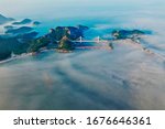 Aerial view of Seonyudo Island near Gunsan-si, Korea