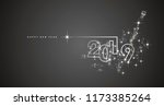 new year 2019 line design... | Shutterstock .eps vector #1173385264