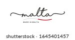 made in malta handwritten... | Shutterstock .eps vector #1645401457