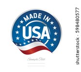 Made In Usa Label Logo Stamp...
