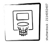 basketball hoop icon. brush... | Shutterstock .eps vector #2114052407