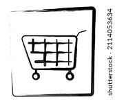 basket shopping icon. brush... | Shutterstock .eps vector #2114053634