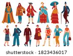 fashion people in history... | Shutterstock .eps vector #1823436017