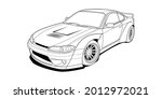 coloring page vector line art... | Shutterstock .eps vector #2012972021