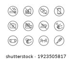 a set of icons of caution for... | Shutterstock .eps vector #1923505817