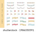 a set of simple  flat flag and... | Shutterstock .eps vector #1986350591