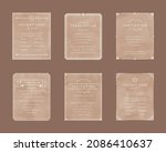 a set of vintage frames with... | Shutterstock .eps vector #2086410637