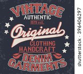 denim typography  shirt america ... | Shutterstock .eps vector #396406297