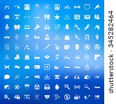 security 100 icons set for web... | Shutterstock .eps vector #345282464