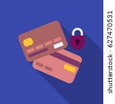 credit card security icon in... | Shutterstock .eps vector #627470531