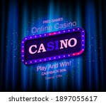 casino frame label  falling... | Shutterstock .eps vector #1897055617