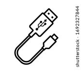 Plug Usb Cable Icon Vector Sign ...