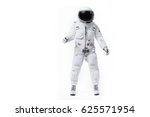 Astronaut Pose Against Isolated ...