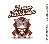 happy halloween greetings with... | Shutterstock .eps vector #2168198591
