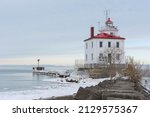 Lighthouse On Lake Erie Shore ...