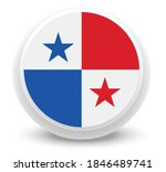 vector   panama flag button icon | Shutterstock .eps vector #1846489741