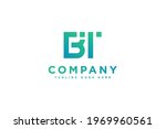 initial letter bt logo design... | Shutterstock .eps vector #1969960561