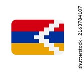 artsakh flag vector icon on... | Shutterstock .eps vector #2163784107