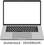 a simple front facing laptop... | Shutterstock .eps vector #1816586144