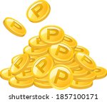 Gold Point Coins Piled Up Like...