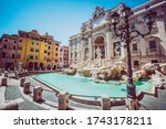 Trevi Fountain In Rome With...