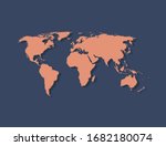 world map icon symbol vector | Shutterstock .eps vector #1682180074
