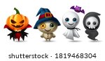 halloween character vector set. ... | Shutterstock .eps vector #1819468304
