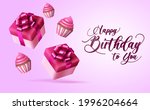 happy birthday vector banner... | Shutterstock .eps vector #1996204664