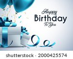 birthday vector banner template.... | Shutterstock .eps vector #2000425574