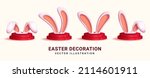 Easter Bunny Vector Set Design. ...