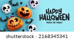 halloween greeting vector... | Shutterstock .eps vector #2168345341