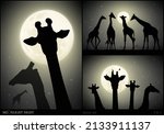 Giraffe Silhouette. Animals...