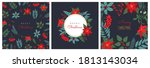 christmas greeting cards set ... | Shutterstock .eps vector #1813143034