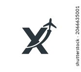 initial letter x travel with... | Shutterstock .eps vector #2066635001