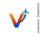 initial letter v travel with... | Shutterstock .eps vector #2066635121