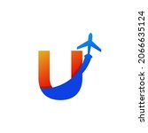 initial letter u travel with... | Shutterstock .eps vector #2066635124