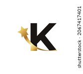 initial letter k golden star... | Shutterstock .eps vector #2067417401