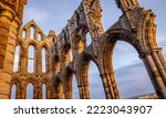 Sunset view of whitby abbey...