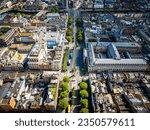 Small photo of Aerial view of General Post office of Dublin on O'Connell Street, Dublin, Ireland