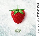 vector realistic raspberry... | Shutterstock .eps vector #1745435384