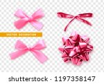 bows color pink realistic... | Shutterstock .eps vector #1197358147