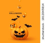 happy halloween. festive... | Shutterstock .eps vector #1812045814