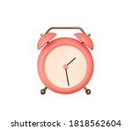 realistic table clock. 3d alarm ... | Shutterstock .eps vector #1818562604