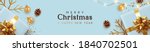 christmas blue banner.... | Shutterstock .eps vector #1840702501