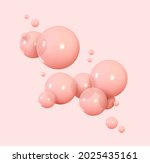 pink glossy bubbles. background ... | Shutterstock .eps vector #2025435161